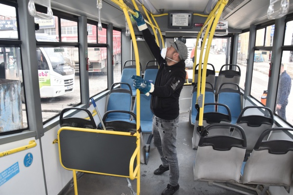 Çankırı’da Halk Otobüsleri Dezenfekte Edildi