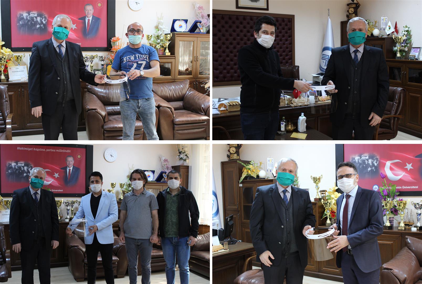 ÇAKÜ’de Üretilen Maske ve Siperlikler Kurumların İhtiyacını Karşılamaya Devam Ediyor